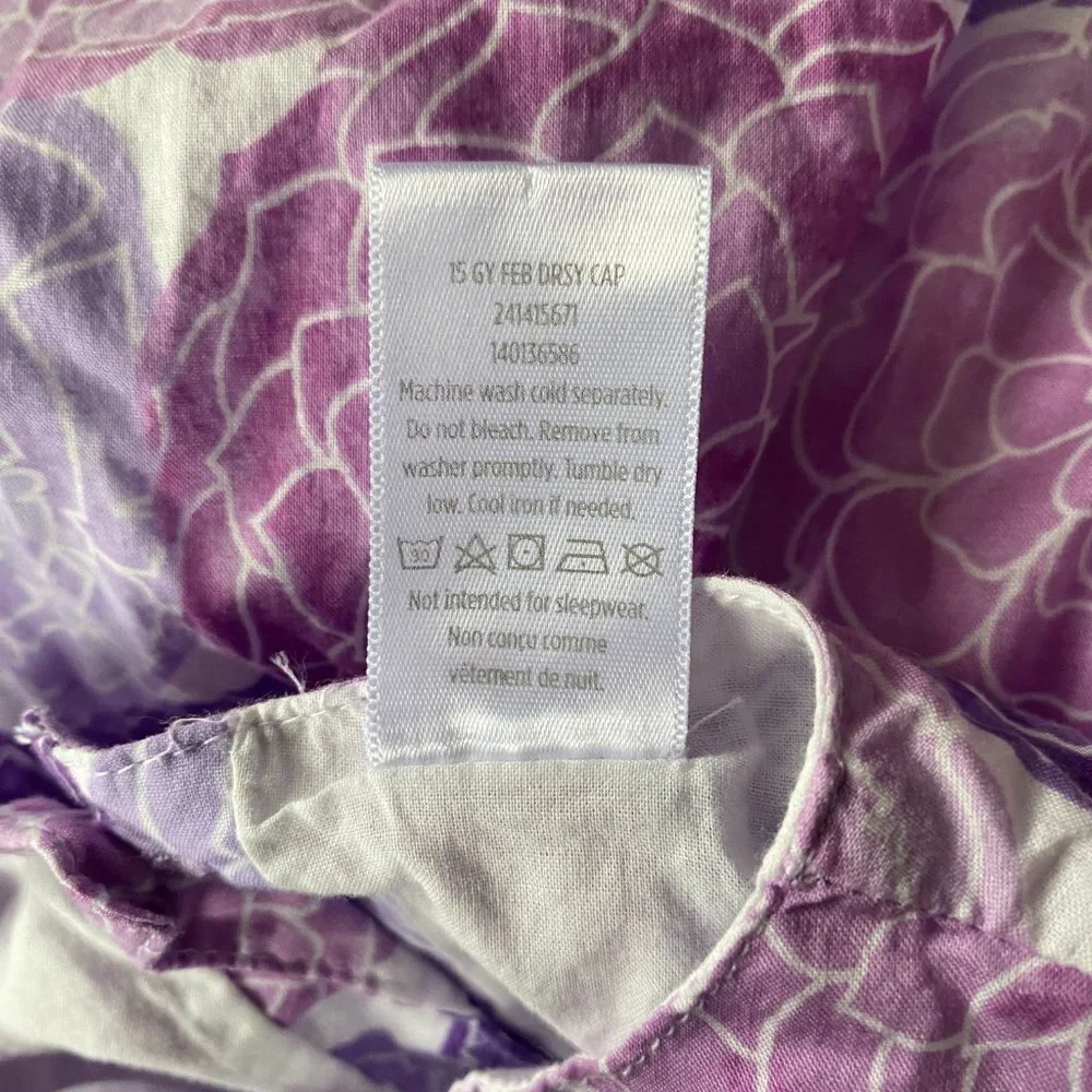 Gymboree girls 18-24 months pink purple floral fully lined dress with tulle